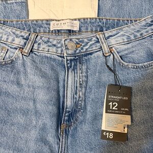 Denim&Co Light Blue High Rise Straight leg Jeans Size 8 US